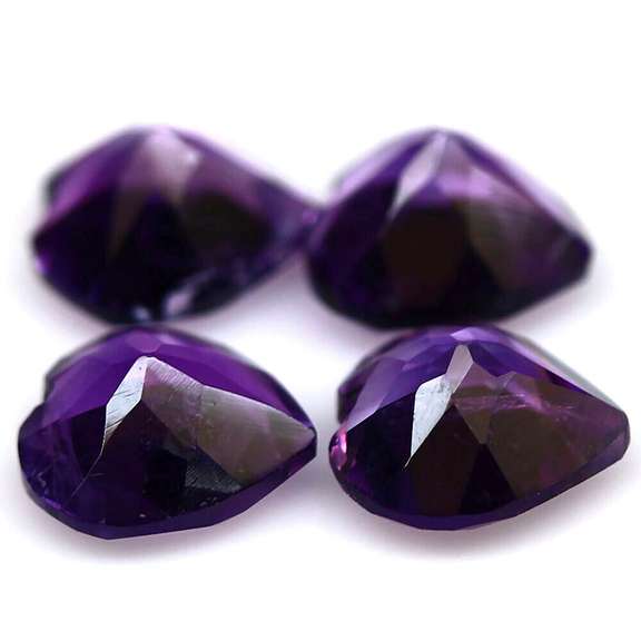 Glittering 6.17ct 11x9mm real Brazilian Amethyst set