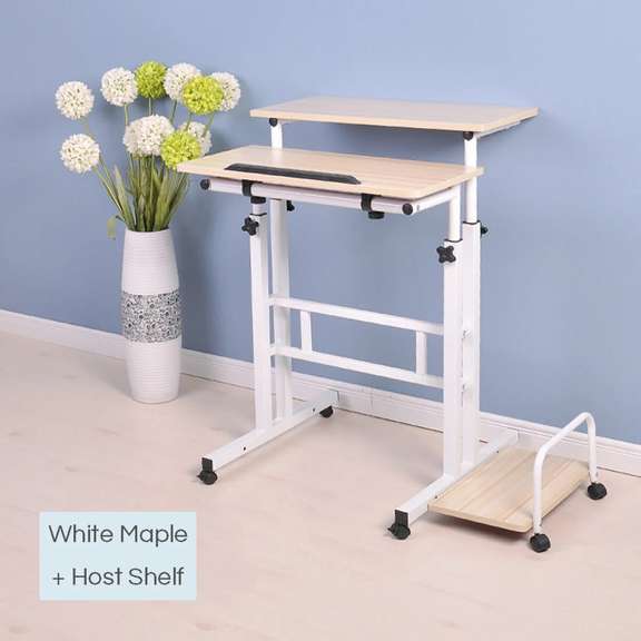 Standing Desk Laptop with Computer Case Rack