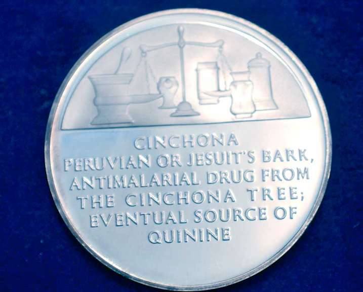 Lot Of 5 History Of Drugs Sterling Silver Medals