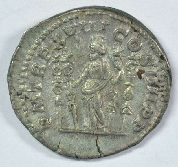 Sharp Roman Silver Denarius of Caracalla, 198-217 AD