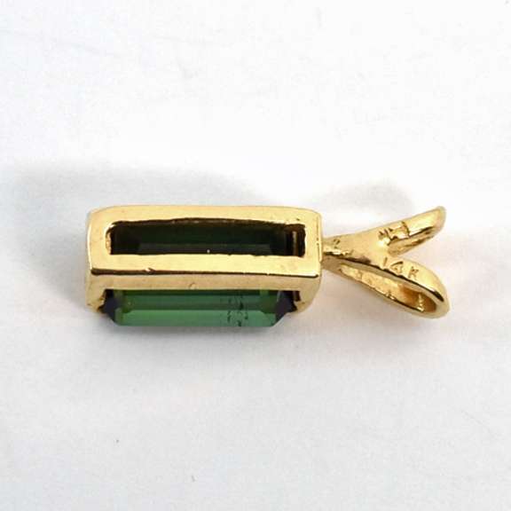 Nice Green Tourmaline Rabbit Ears Pendant