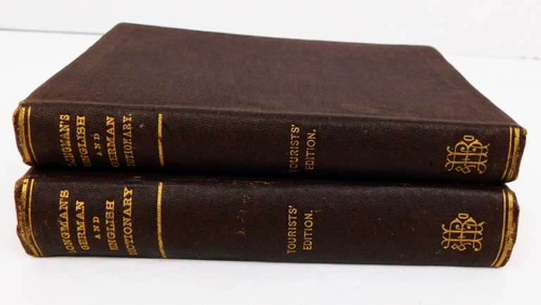 1877 2 Vol. German & English Pocket Dictionaries