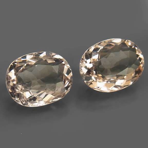 Gorgeous 3.40ct pair of 9x7mm untreated Morganite