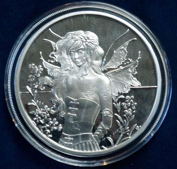 Amy Brown Wall Flower 1 OZ Silver Proof With COA