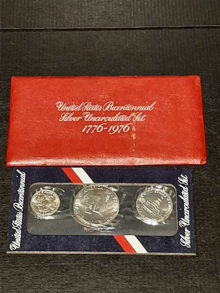 4 1976 Silver 3 Piece Unc Sets
