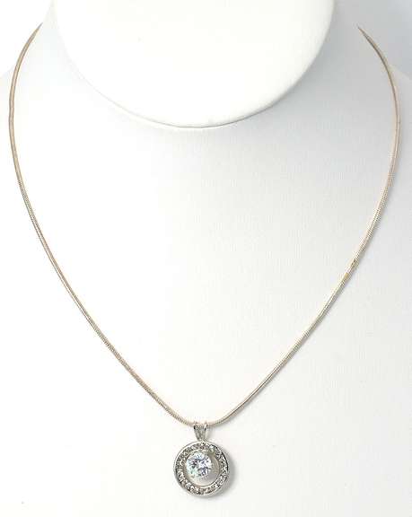Sterling Silver CZ Necklace