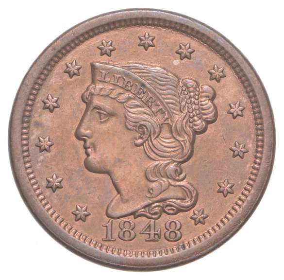 1848 Young Head Large Cent