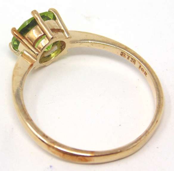 Favorite Yellow Gold Peridot Solitaire Ring