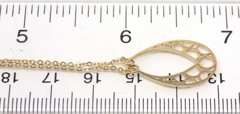 Stunning 18kt Zoughaib Open Teardrop Necklace