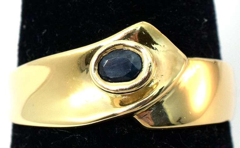 Majestic Sapphire Band Ring in 14KT Yellow Gold