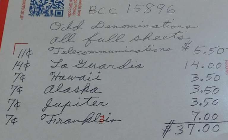 Stamps: Odd Denominations  $37.000