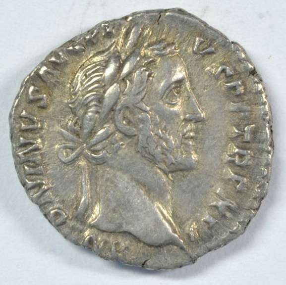 Great Antoninus Pius Roman Silver Denarius, 138-161 AD
