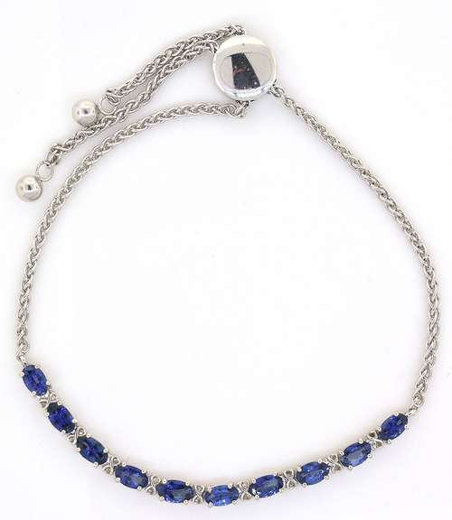 Lustrous Tanzanite Bracelet in Sterling Silver