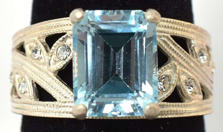 Sterling Silver Blue Topaz Ring