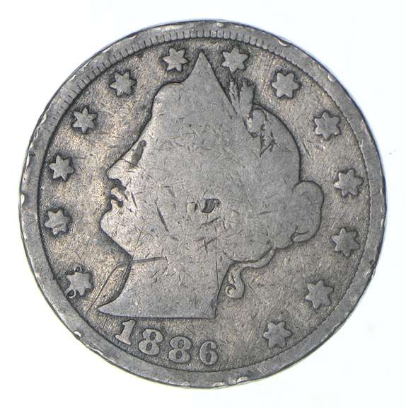 1886 Liberty V Nickel - Circulated
