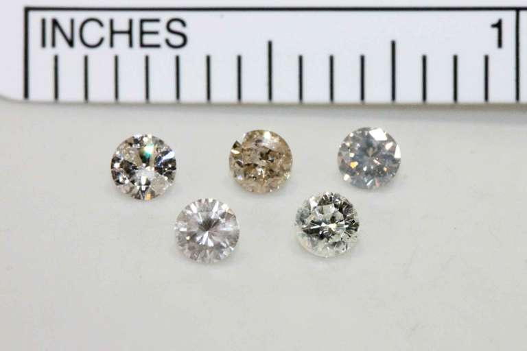 Scintillating Natural Diamonds - Lot of 5