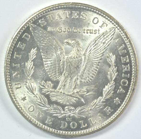 Choice BU 1884-CC Morgan Silver Dollar. Bright-white