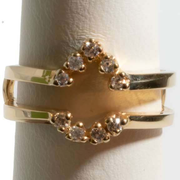 14 k Yellow Gold Solitaire Diamond Set