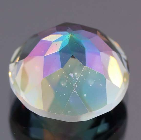 Brilliant multi-color 12mm 7.03ct Mystic Quartz