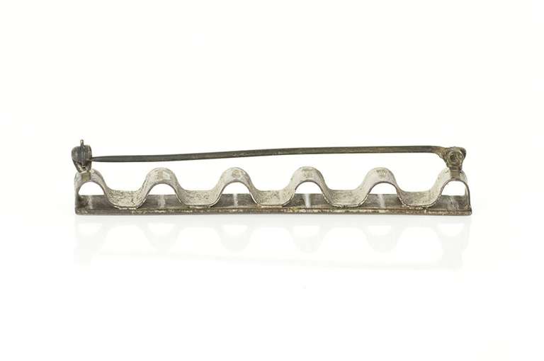 Sterling Silver Squared Golf Course Scene Golf Tee Holder Pin/Brooch