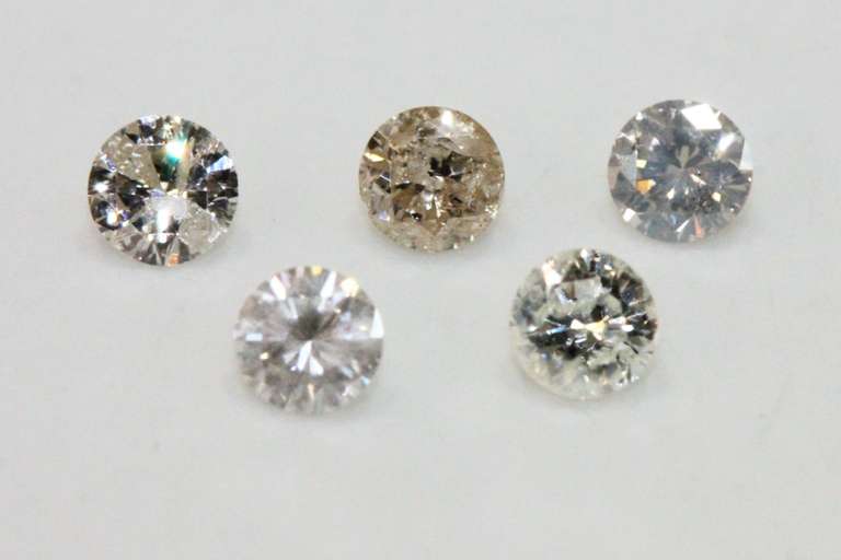 Scintillating Natural Diamonds - Lot of 5