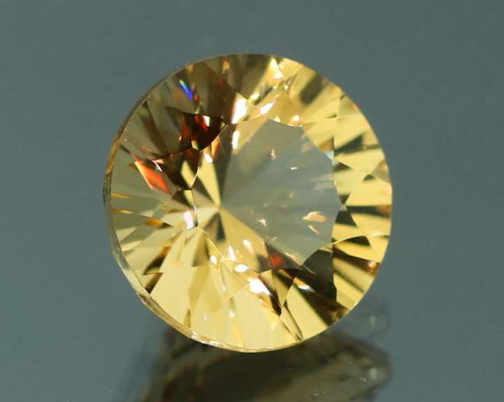 Amazing 5.43ct concave cut Citrine solitaire