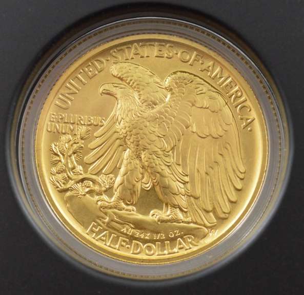 2016-W Walking Liberty Half Dollar Centennial .999 Fine Gold Coin Box