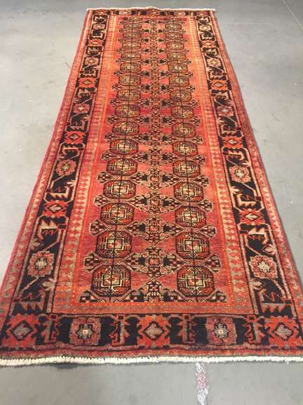 VINTAGE PERSIAN HAMEDAN RUG 4x10.5