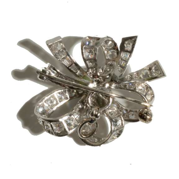 Platinum and 3 Carat Total Diamond Broachd