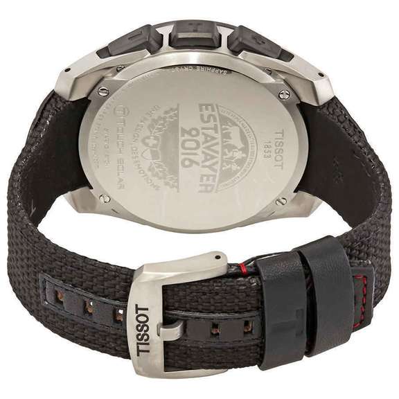 Tissot Perpetual Alarm World Time Chronograph Quartz Analog-Digital Black Dial Watch