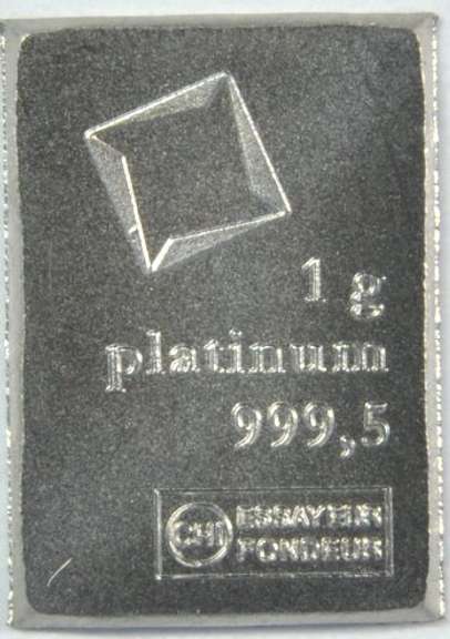 Special Pure .9995 Platinum 1 Gram Bar. Assay Certified