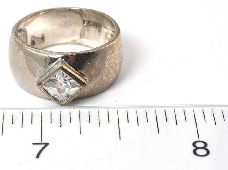 Sterling Silver CZ Cocktail Ring