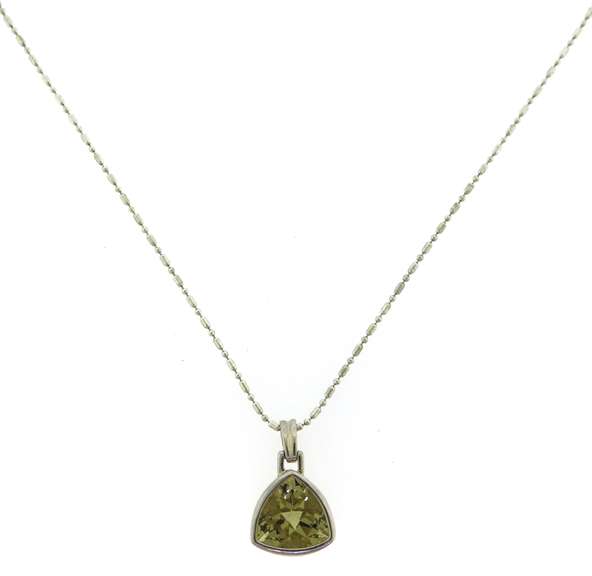 Italian Sterling Silver Peridot Necklace