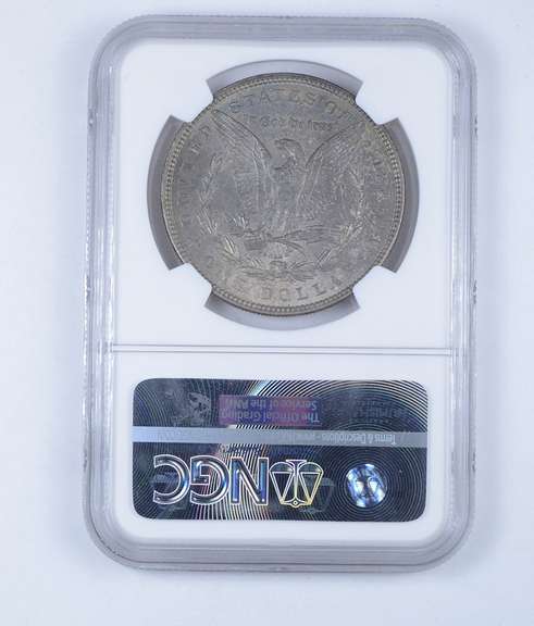 MS64 1887 Morgan Silver Dollar - Rainbow Toned - Graded by NGC