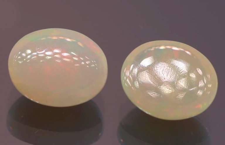 Stunning 4.04ct untreated pair of Welo Opals