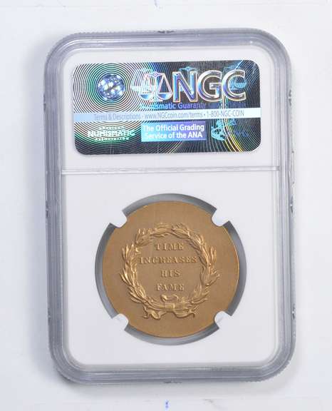 MS67 Undated George Washington Time Increases His Fame B-A91 33mm NGC