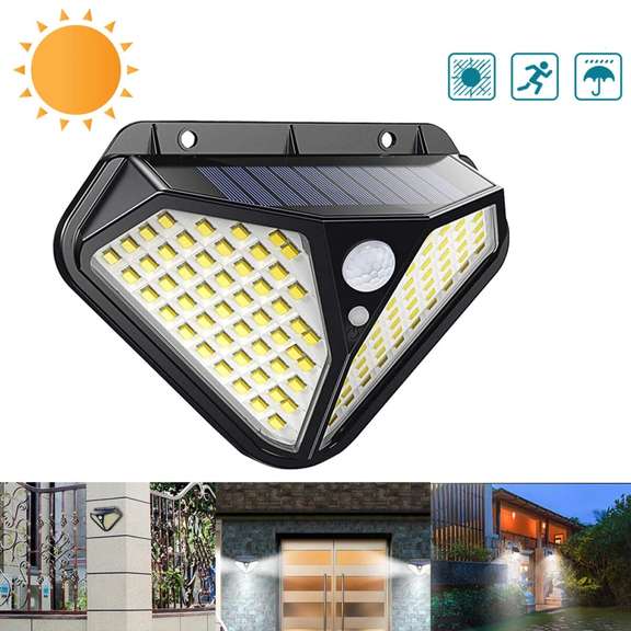 1pc 102 LED Solar Infrared Motion Sensor Wall Light
