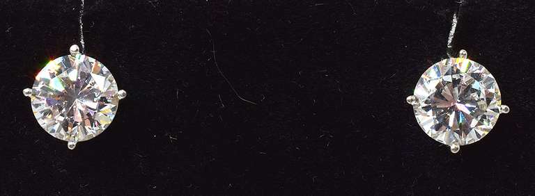 Massive CZ Earrings in 14KT Yellow Gold