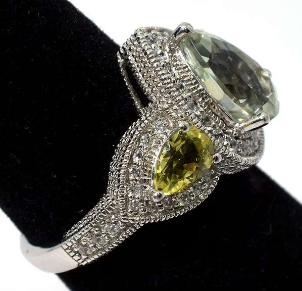 Colorful Quartz Ring in Sterling Silver