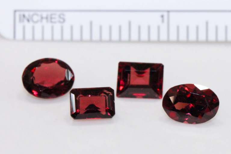 Bright Natural Rhodolite - Lot of 4