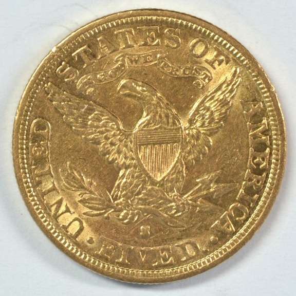 Scarce Near Mint 1893-S $5 Liberty Gold Piece. Nice!