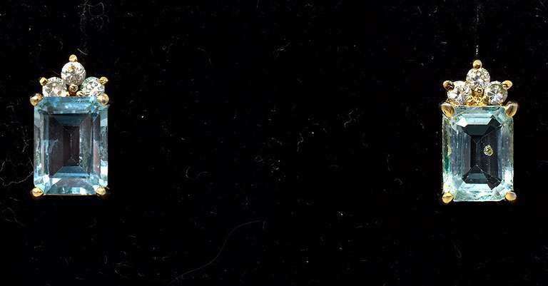 Sterling Silver Vermeil Blue Topaz Earrings