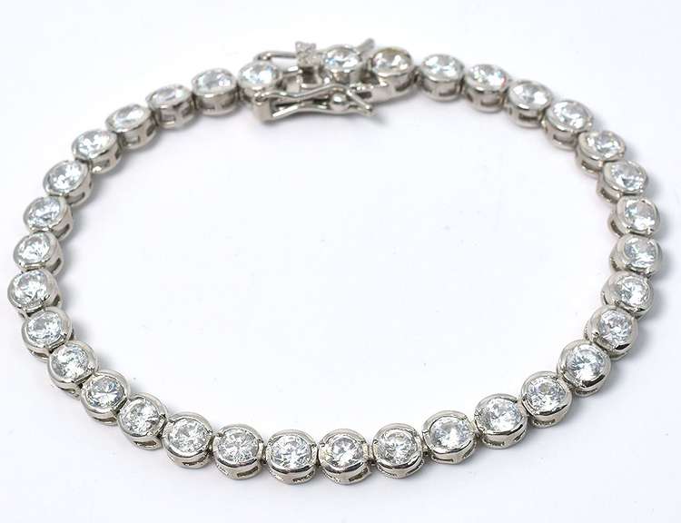 Sterling Silver CZ Tennis Bracelet