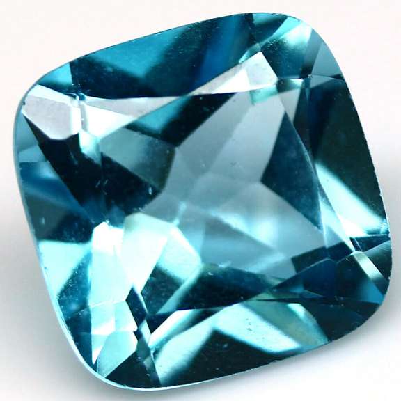 Vivid! 8.79ct radiant cut Swiss blue Topaz