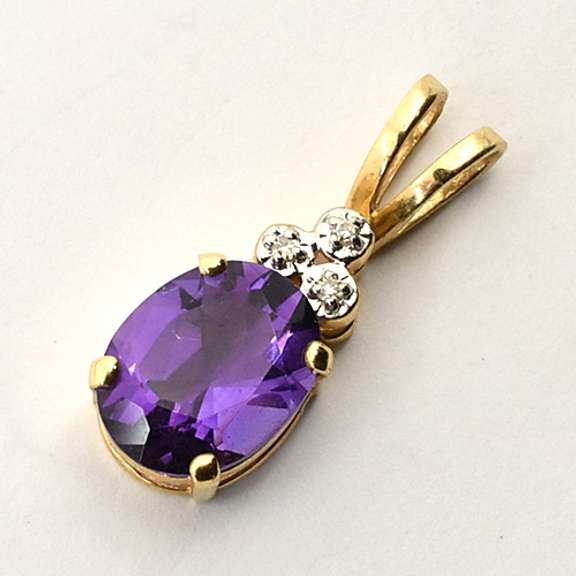 Bright Purple Amethyst Pendant