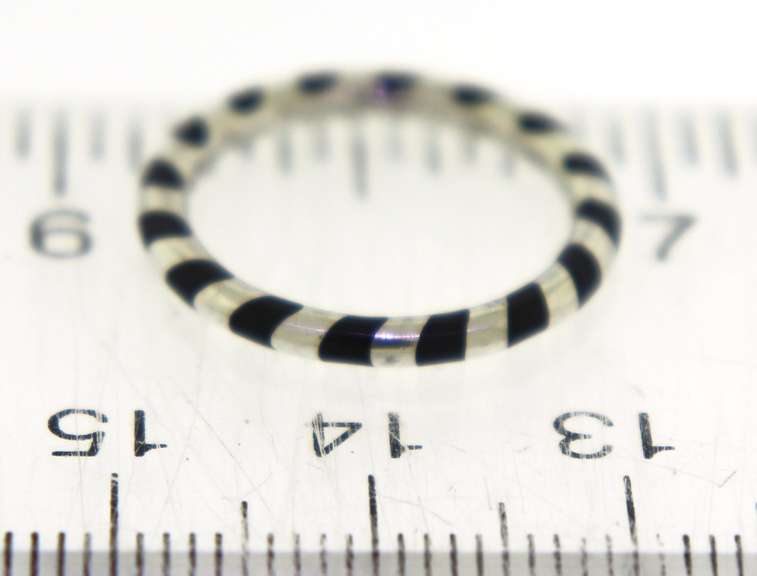 Trendy 925 Sterling Silver Tiffany & Co. Paloma Picasso Black Enamel Swirl Ring