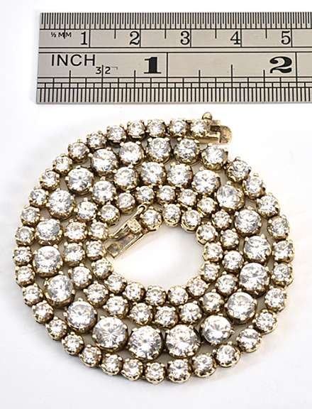 Sparkling CZ Sterling Tennis Necklace