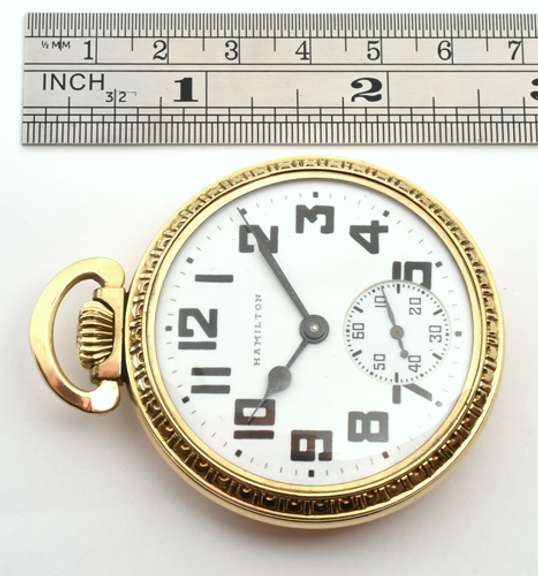 Lovely 21J Rolled Gold Plate Hamilton Pocket Watch
