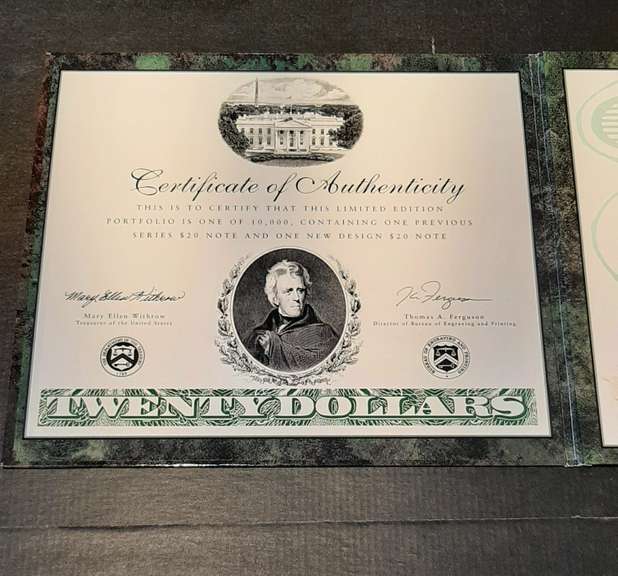 1996 $20  White House Premium Portfolio1996 $20  White House Premium Portfolio1996 $20  White House Premium Portfolio1996 $20  White House Premium Portfolio