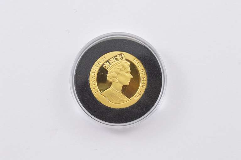 1998 Isle Of Man 1 Crown Year Of The Tiger Lunar 1/5 Oz Gold Coin